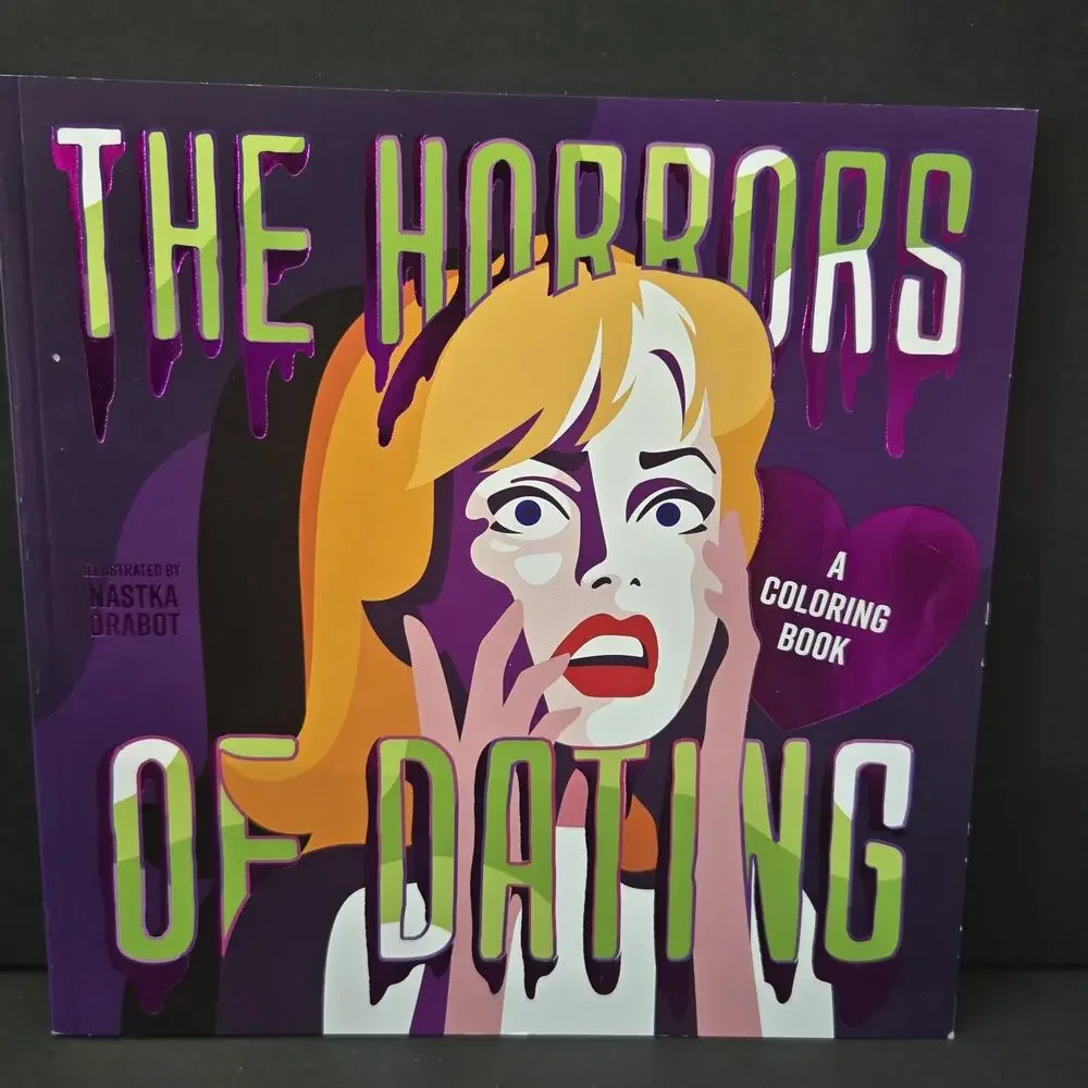 NEW Adult Coloring Book The Horrors of Dating Novelty Gag Gift Stress‎ Reliever
